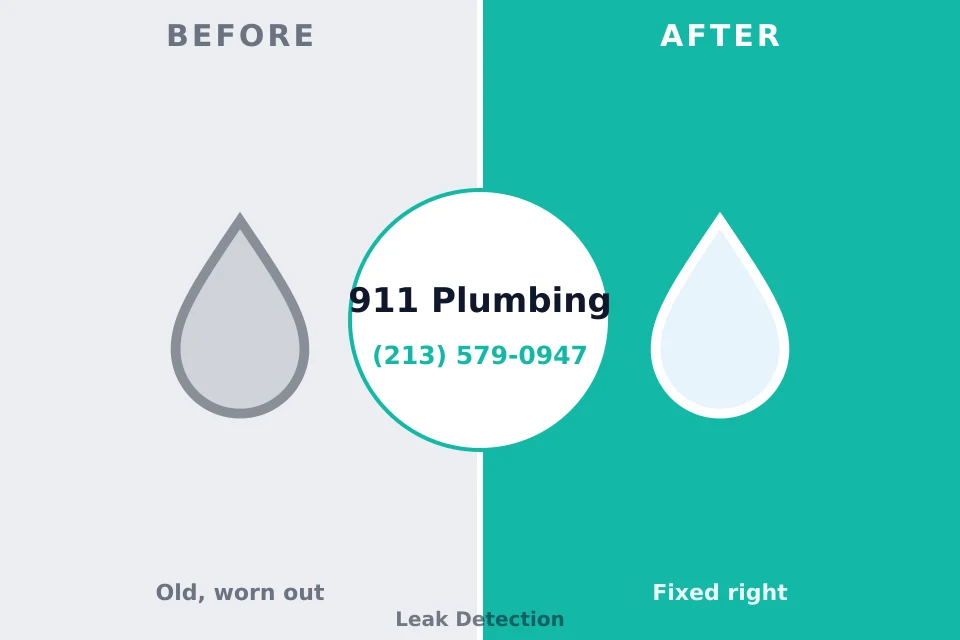 Before and after: plumbing repair Brittany Farms-The Highlands, PA